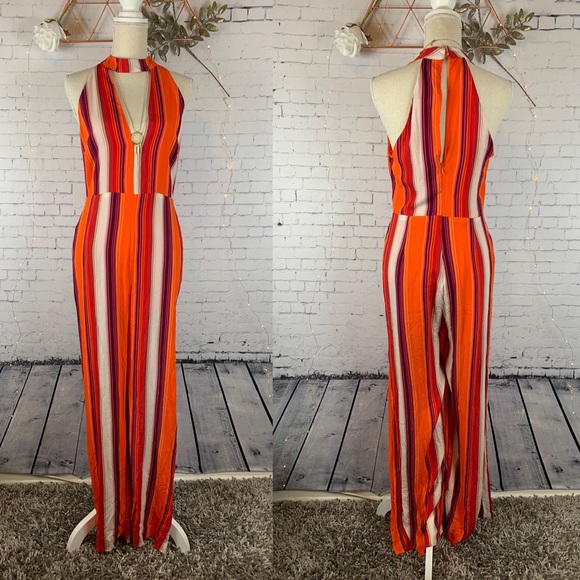 Ark & Co. Striped Jumpsuit NWT - Picture 1 of 5